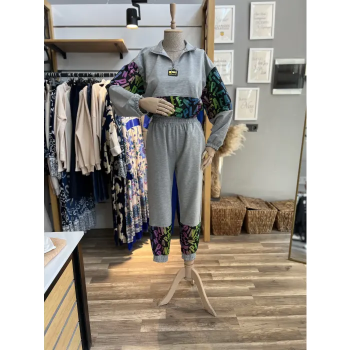 Manmad Renkli Paraşüt Detaylı Eşofman Takımı