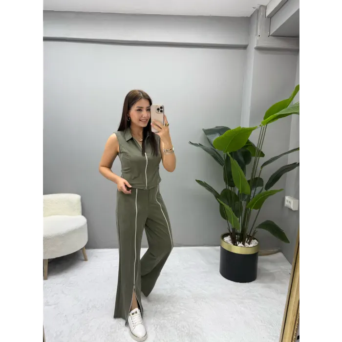 Mariqa Fermuar Detaylı Modal İkili Takım