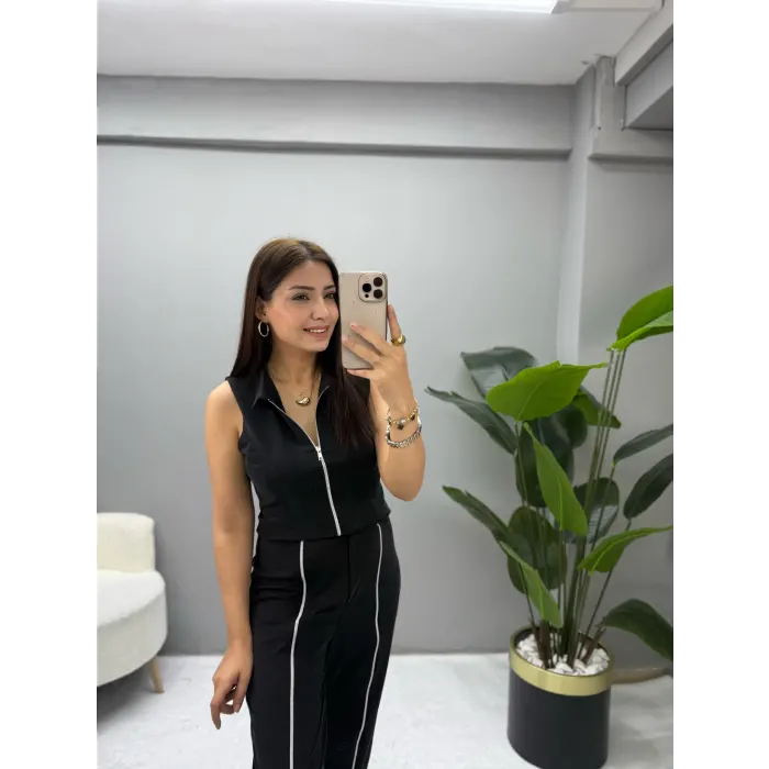 Mariqa Fermuar Detaylı Modal İkili Takım