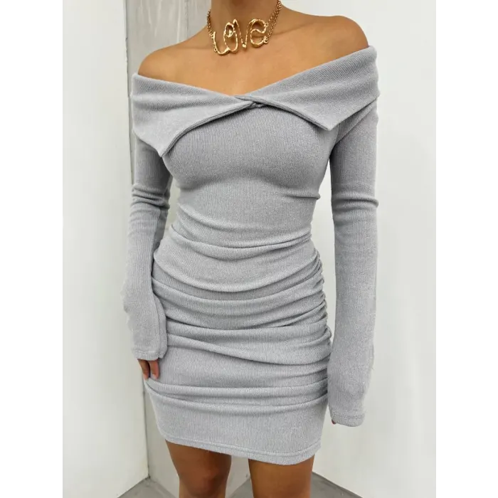 Mendil Yaka Triko Elbise