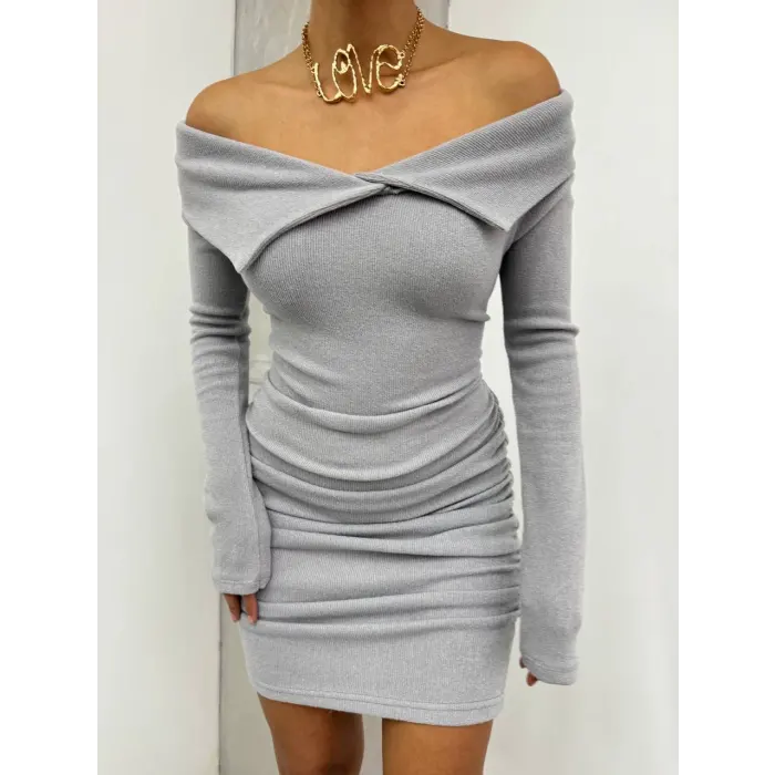 Mendil Yaka Triko Elbise