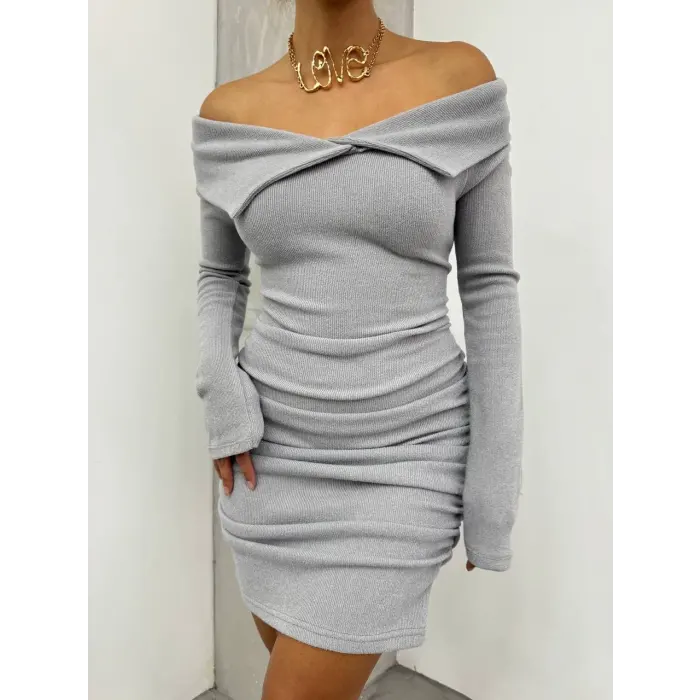 Mendil Yaka Triko Elbise