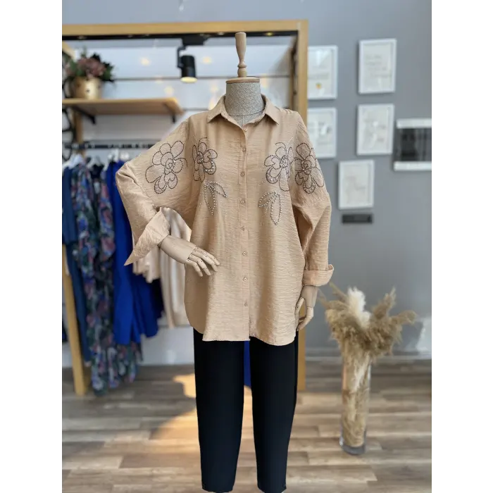 Miele Çiçek Taşlı Gömlek