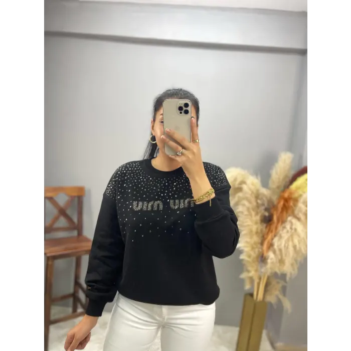 Milica Miu Miu Taşlı Sweatshirt