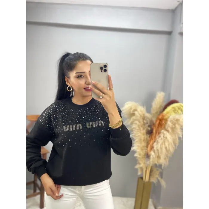 Milica Miu Miu Taşlı Sweatshirt