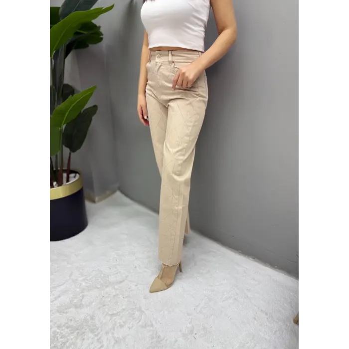 Milly Çapraz Taşlı Palazzo Jean