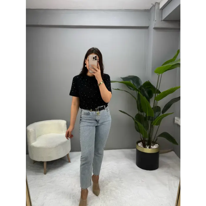 Miu Miu Kabartma Taşlı T-Shirt