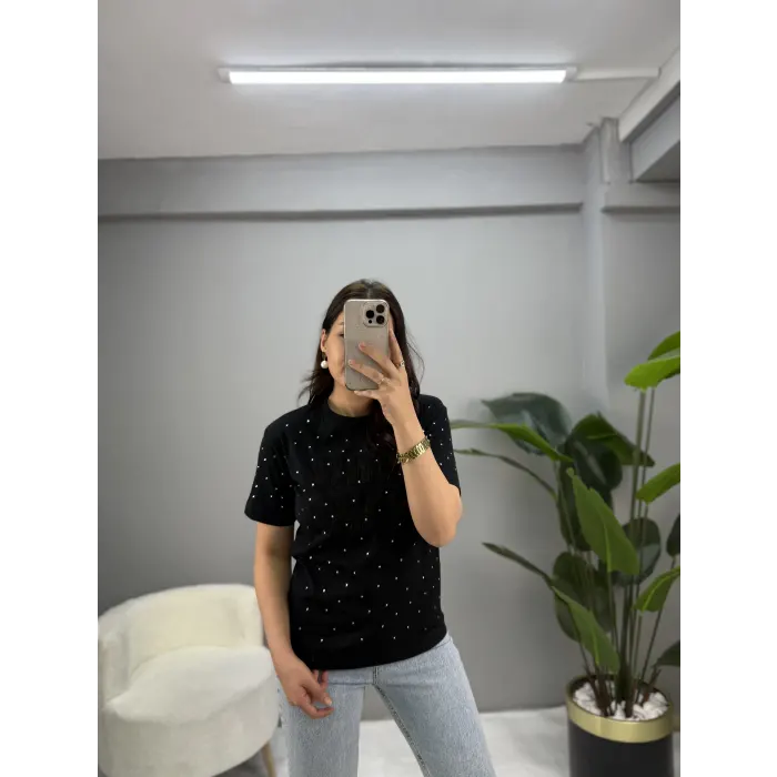 Miu Miu Kabartma Taşlı T-Shirt