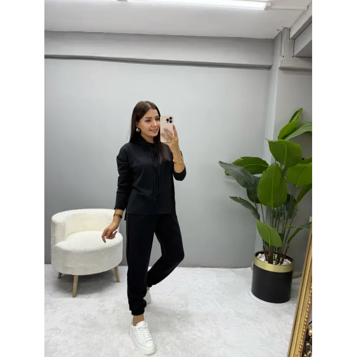 Modal Kumaş Kapüşonlu Takım