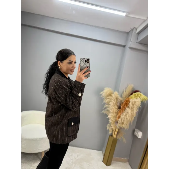 Mrka Muadil Gcci Balık Sırtı Blazer Ceket