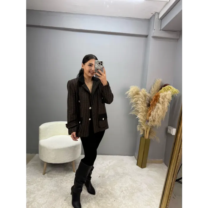 Mrka Muadil Gcci Balık Sırtı Blazer Ceket