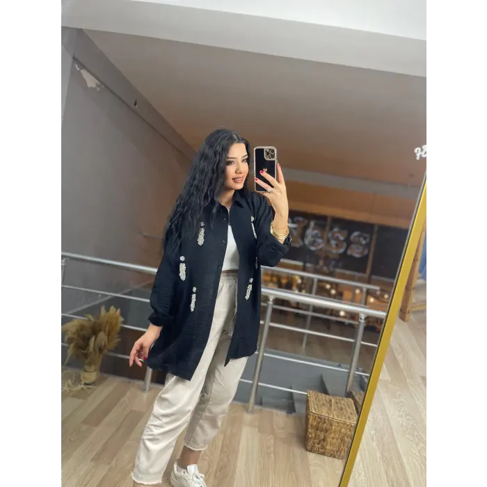 Nabel Taşlı Gömlek