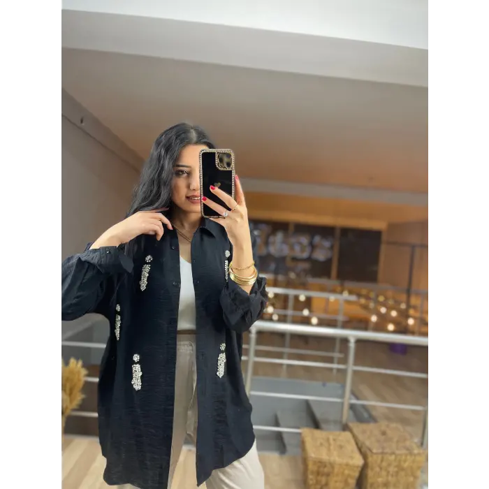 Nabel Taşlı Gömlek