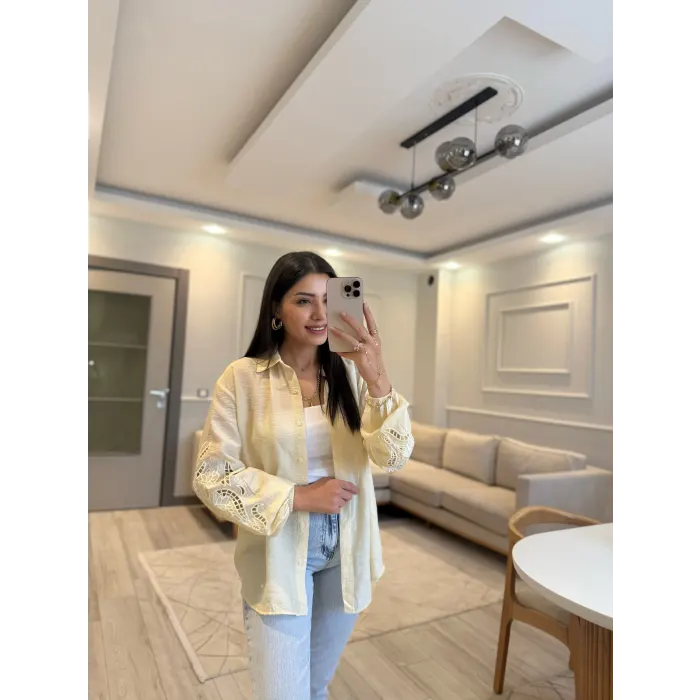 Nakışlı Uzun Kol Gömlek