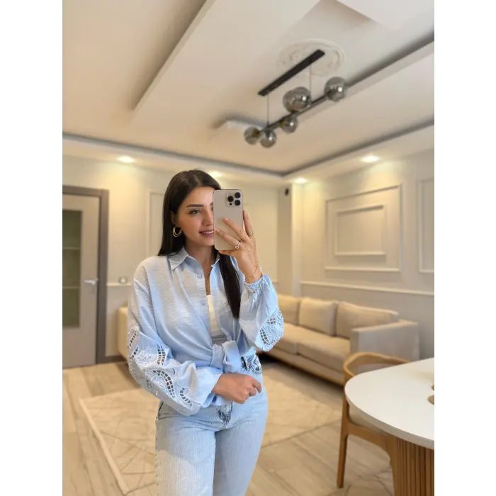 Nakışlı Uzun Kol Gömlek