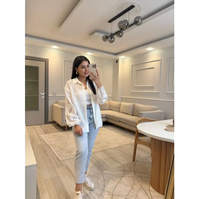 Nakışlı Uzun Kol Gömlek