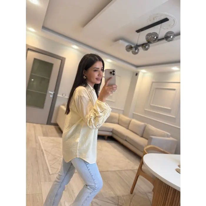 Nakışlı Uzun Kol Gömlek