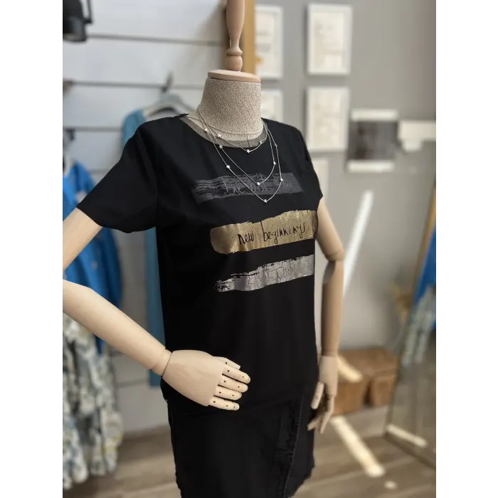 Niwber Tül Detaylı T-Shirt