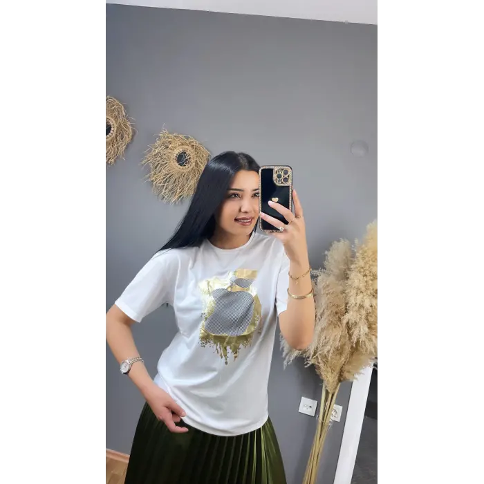 Nolea Apple Baskılı T-Shirt