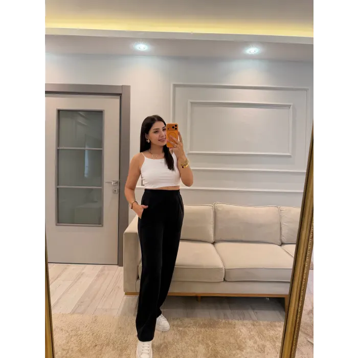 Ön Çımalı Modal Pantolon