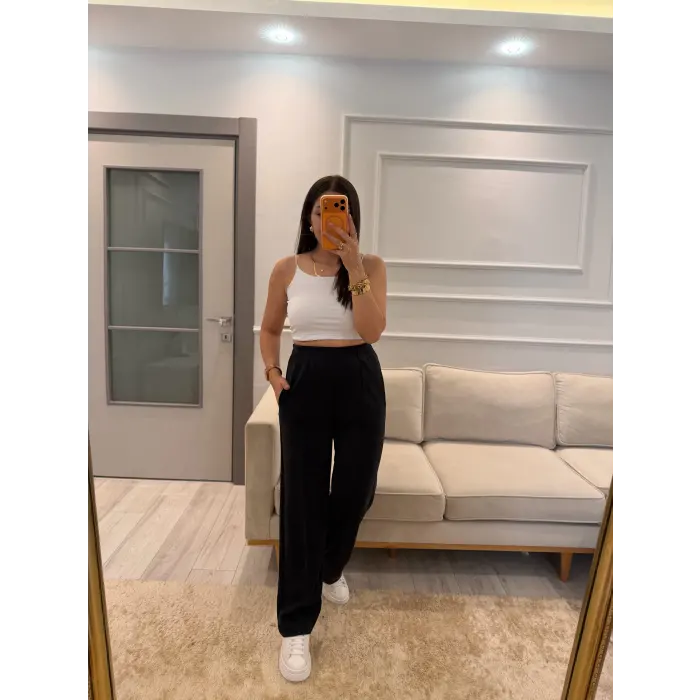 Ön Çımalı Modal Pantolon