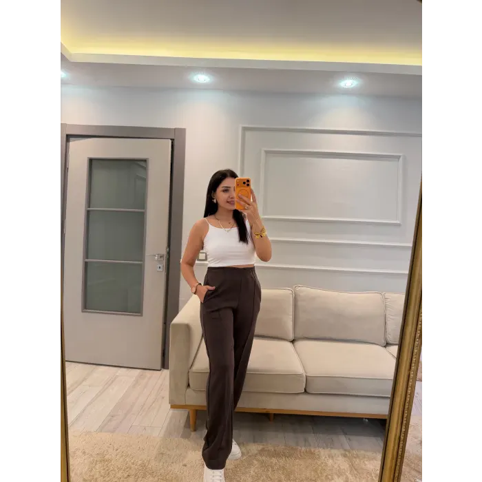 Ön Çımalı Modal Pantolon