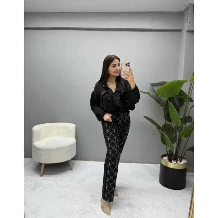 Orj Marka Mngo Çapraz Taşlı Jean