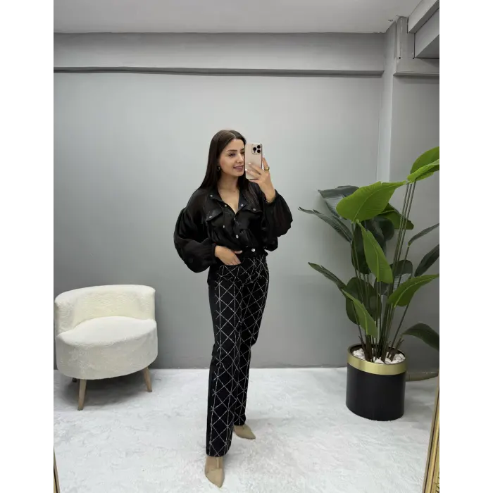 Orj Marka Mngo Çapraz Taşlı Jean