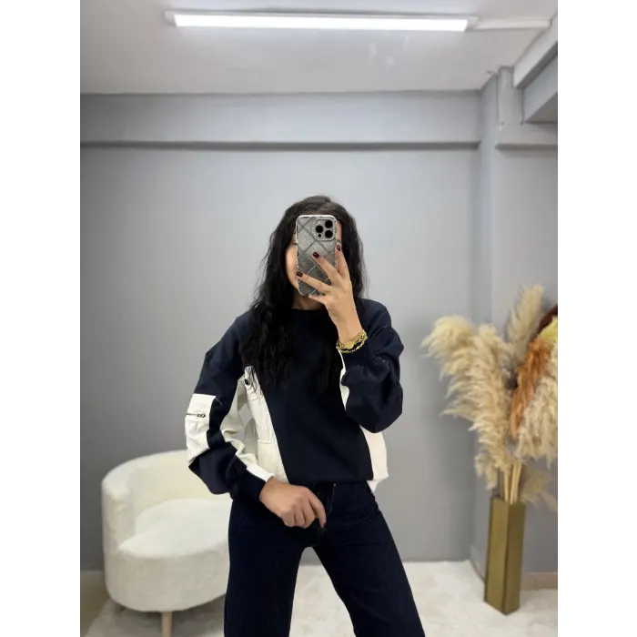 Orj Mrka Mix Tasarım Sweatshirt