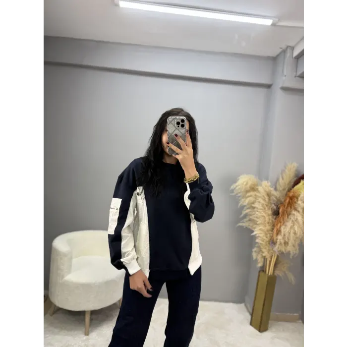 Orj Mrka Mix Tasarım Sweatshirt