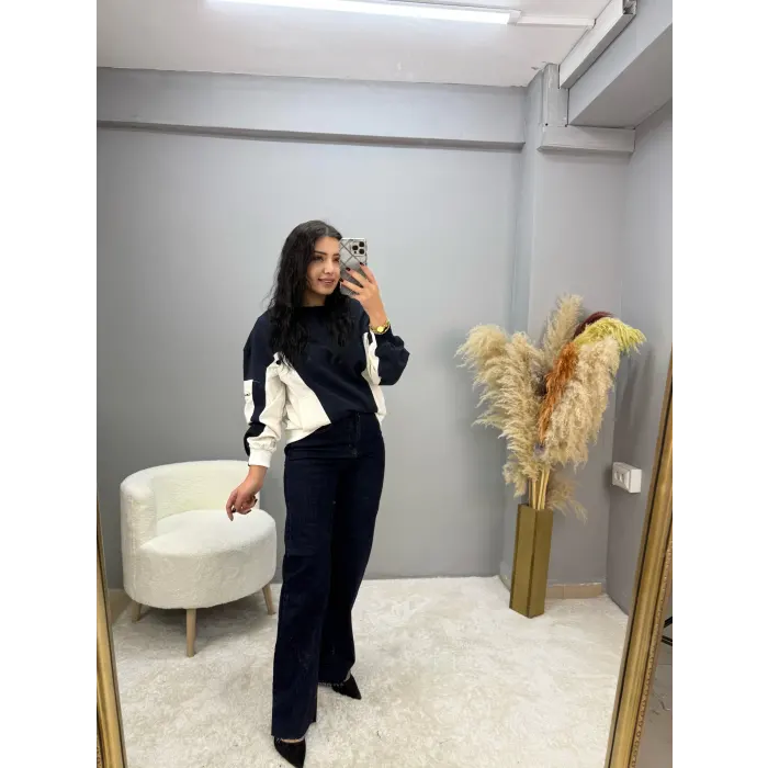 Orj Mrka Mix Tasarım Sweatshirt