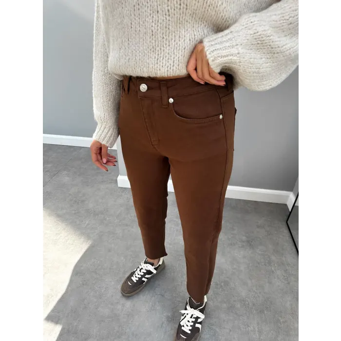 Orj Mrka Zra Kesik Paça Boyfit Jean