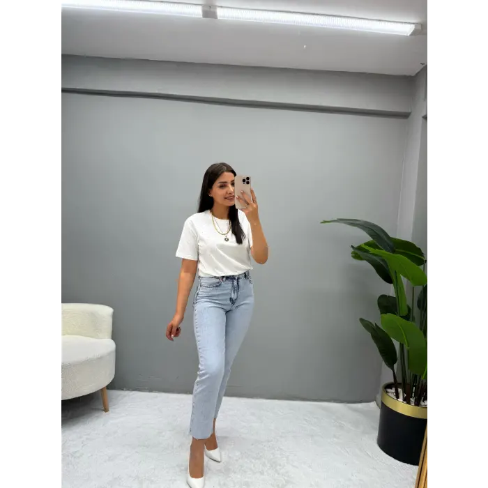 Orj Zra Serpme Taşlı T-Shirt