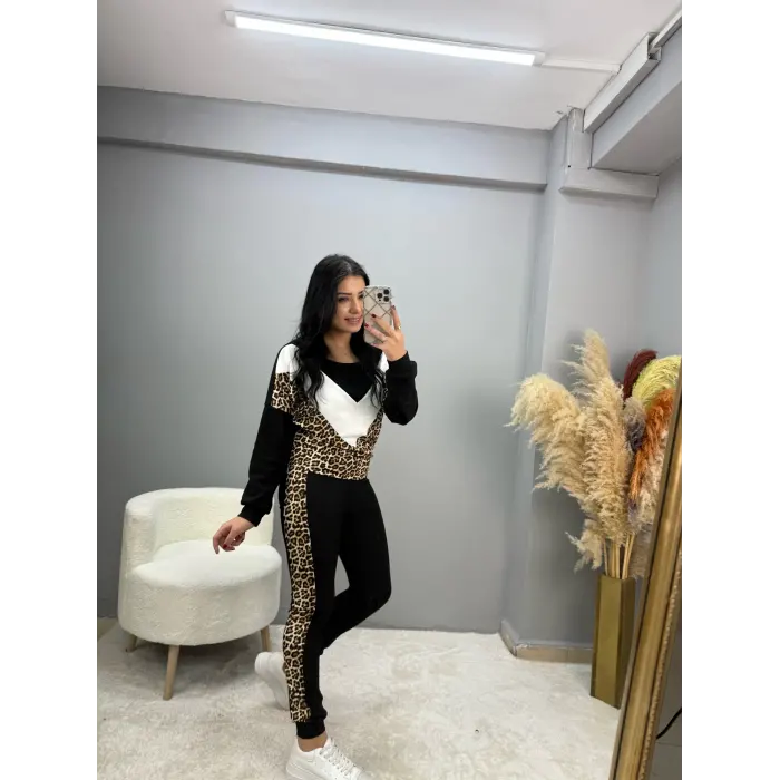 Ottoman Garnili Leopar İkili Takım