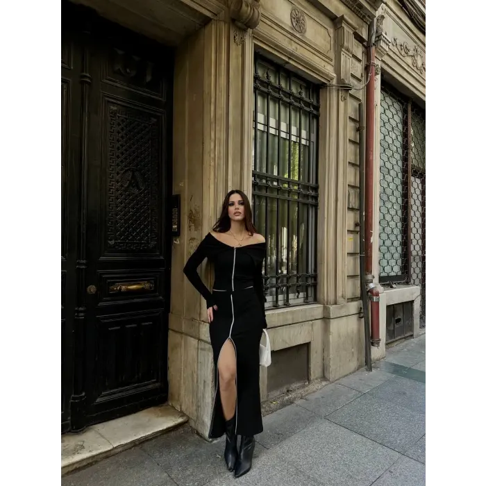 Ottoman Kumaş Fermuarlı İkili Takım