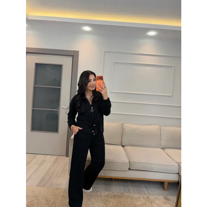 Oysh Ön Cepli Fermuarlı İkili Takım