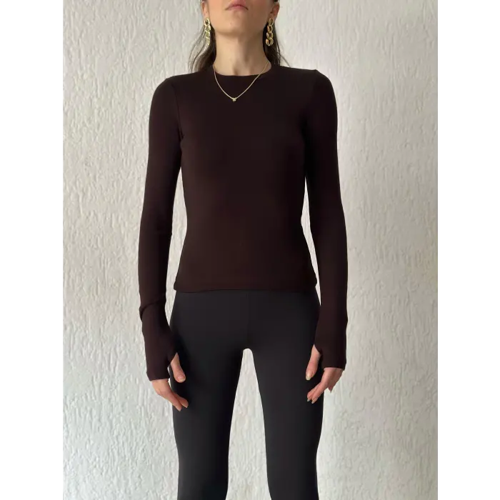 Oysho Parmak Geçme Uzun Kol Body