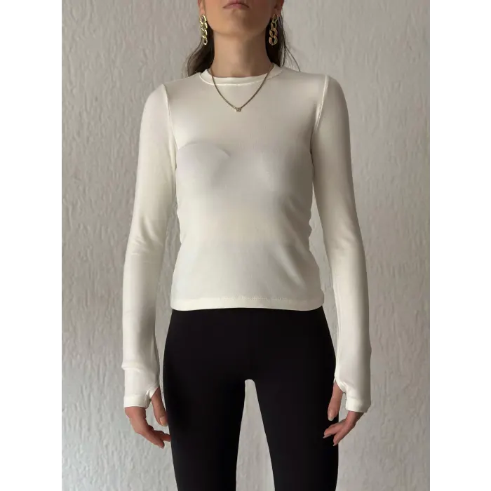 Oysho Parmak Geçme Uzun Kol Body