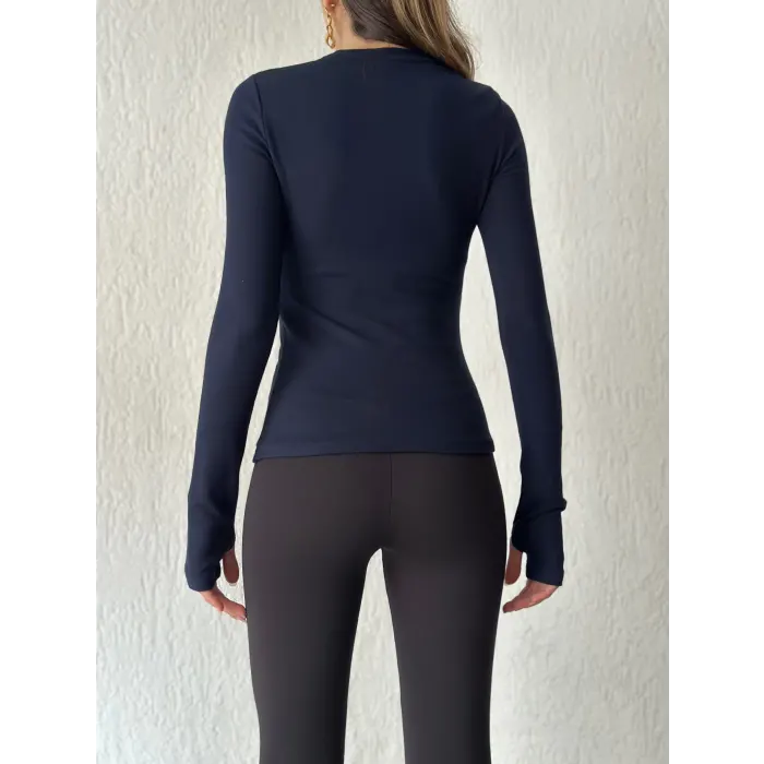 Oysho Parmak Geçme Uzun Kol Body