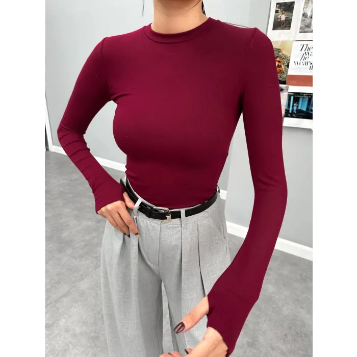 Oysho Parmak Geçme Uzun Kol Body