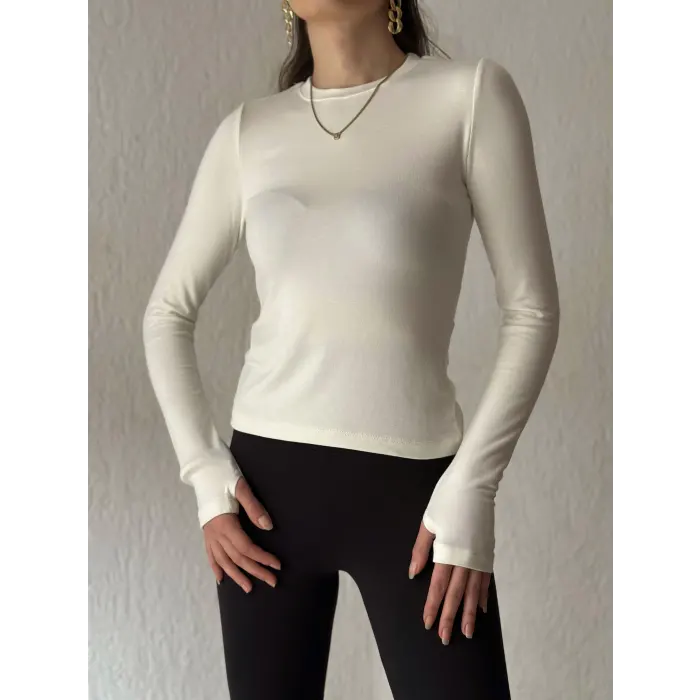 Oysho Parmak Geçme Uzun Kol Body