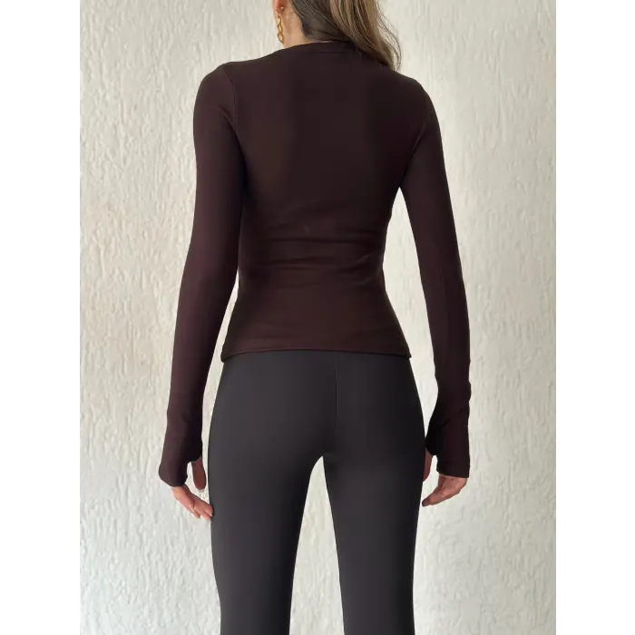 Oysho Parmak Geçme Uzun Kol Body