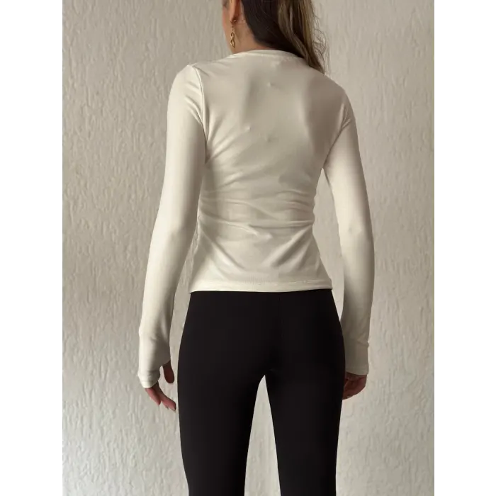 Oysho Parmak Geçme Uzun Kol Body