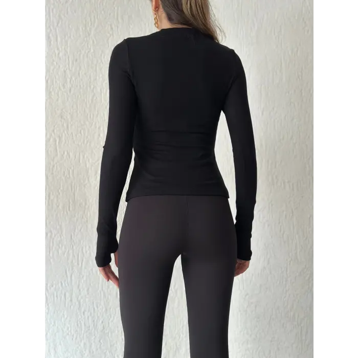 Oysho Parmak Geçme Uzun Kol Body