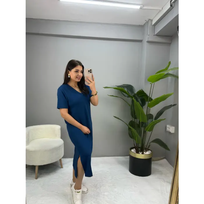 Oysho V Yaka Basic Elbise