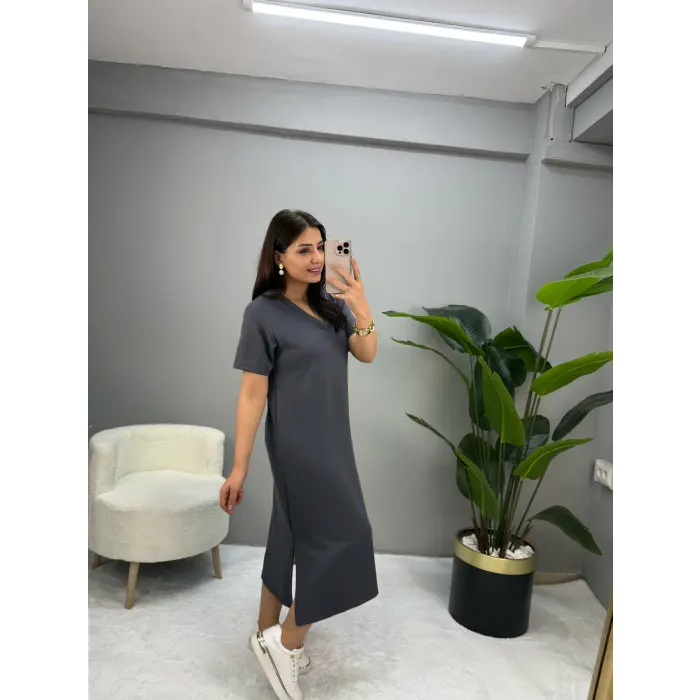 Oysho V Yaka Basic Elbise