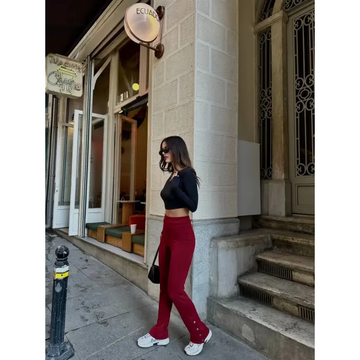 Paça Çıtçıtlı Oysh Pantolon