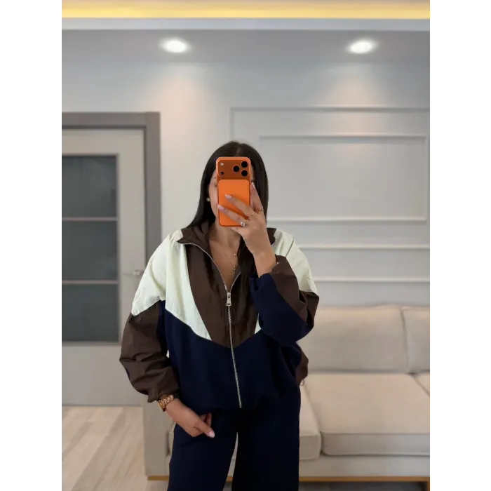 Paraşüt Detay Fermuarlı Eşofman Takım