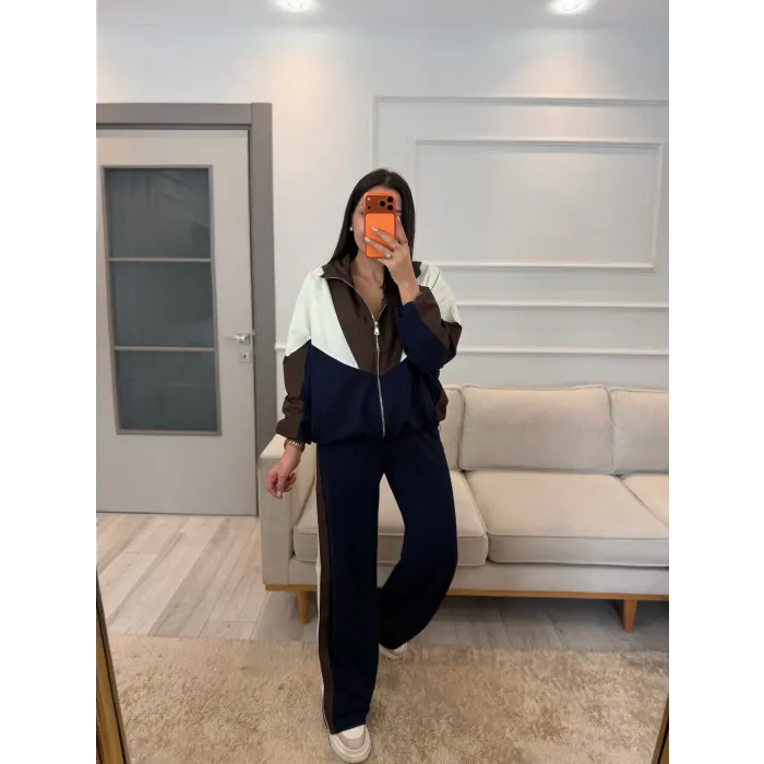 Paraşüt Detay Fermuarlı Eşofman Takım