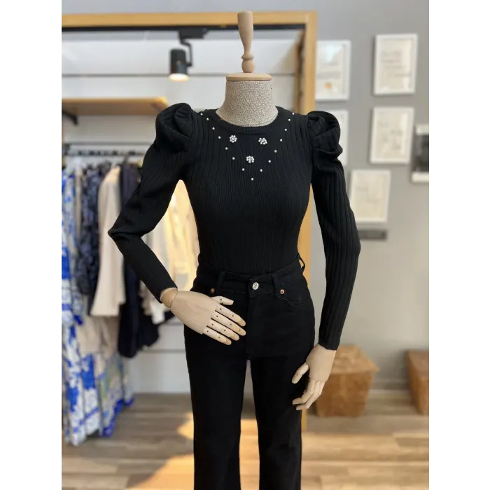 Pariyt İncili Triko Bluz